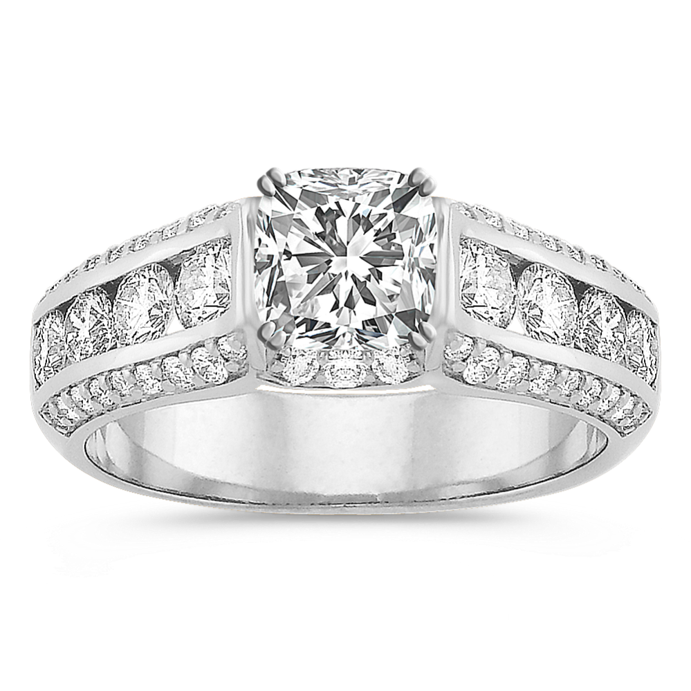 Glistening Channel-Set Engagement Ring