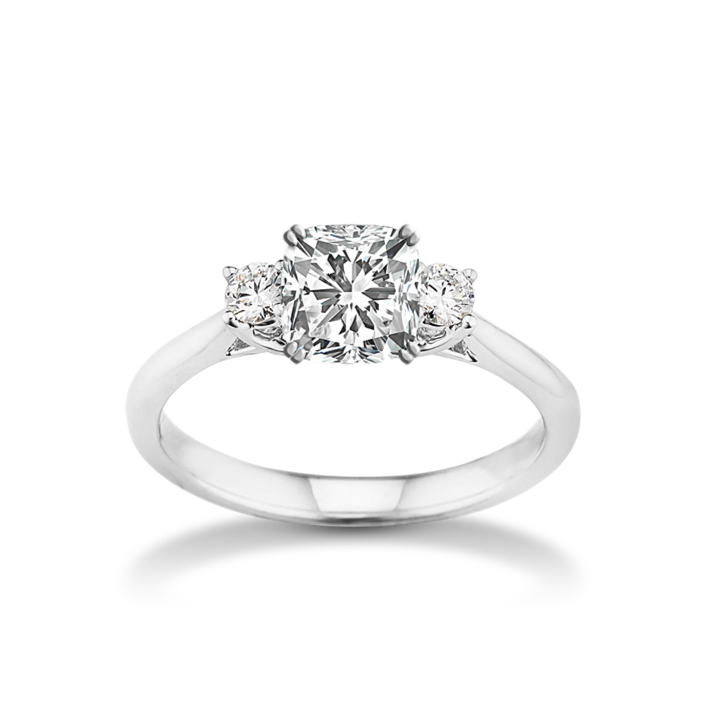 Trinity Three-Stone Natural Diamond Engagement Ring