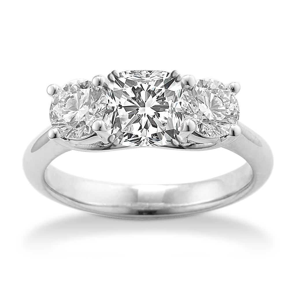 1 ct. Three Stone Diamond Engagement Ring