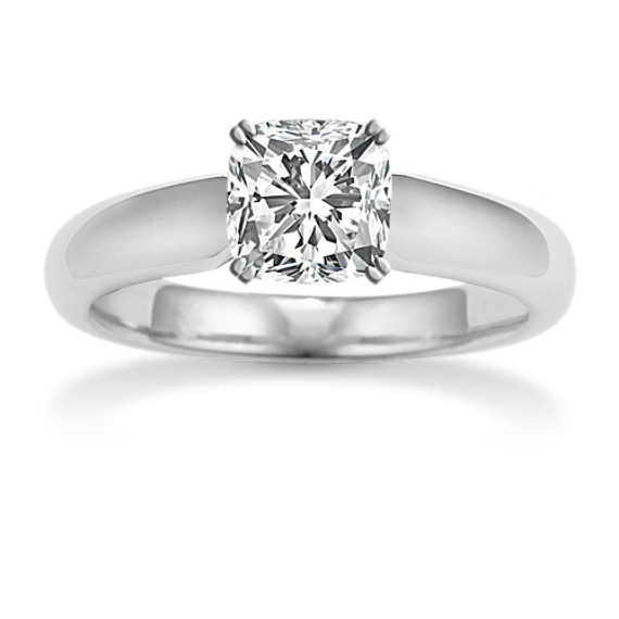 Solitaire 14k White Gold Engagement Ring