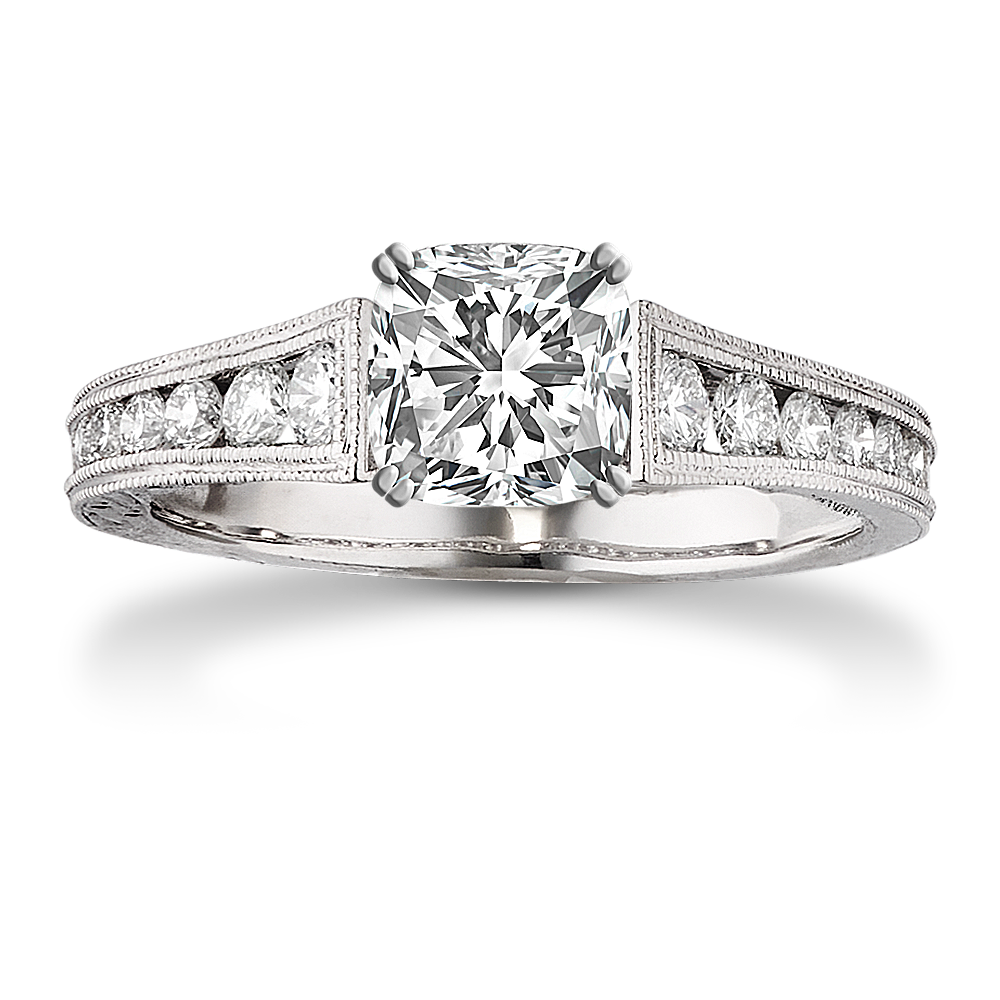 Avalon Engagement Ring (1/2 tcw Diamond Accents)