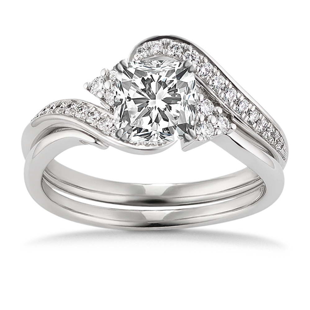 0.98 ct. Natural Diamond Engagement Ring in White Gold