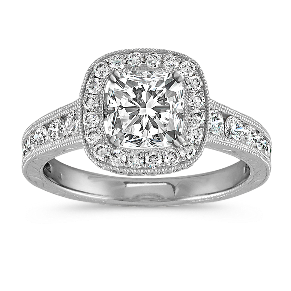 Sausalito Halo Engagement Ring