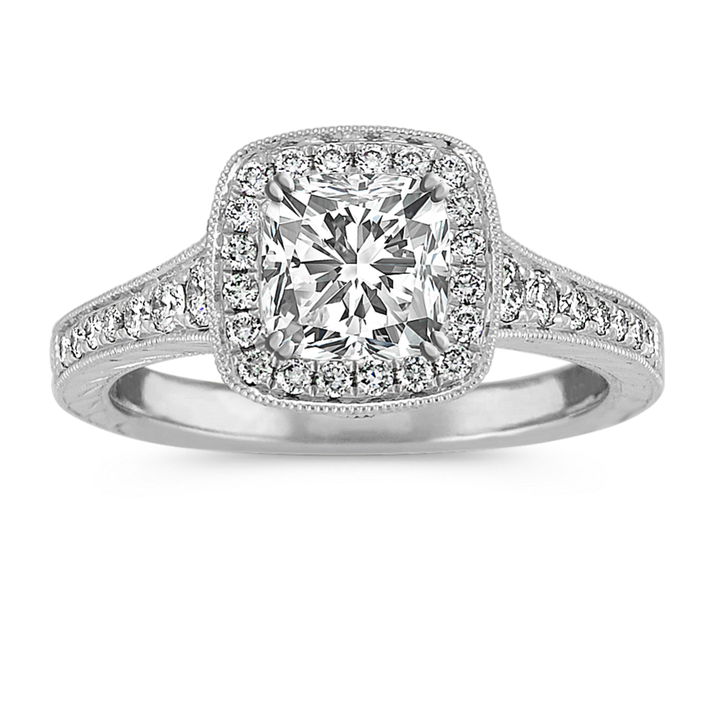 Solana Halo Engagement Ring