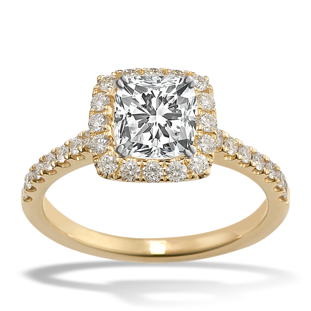 Vista Halo Engagement Ring for 1 ct Cushion