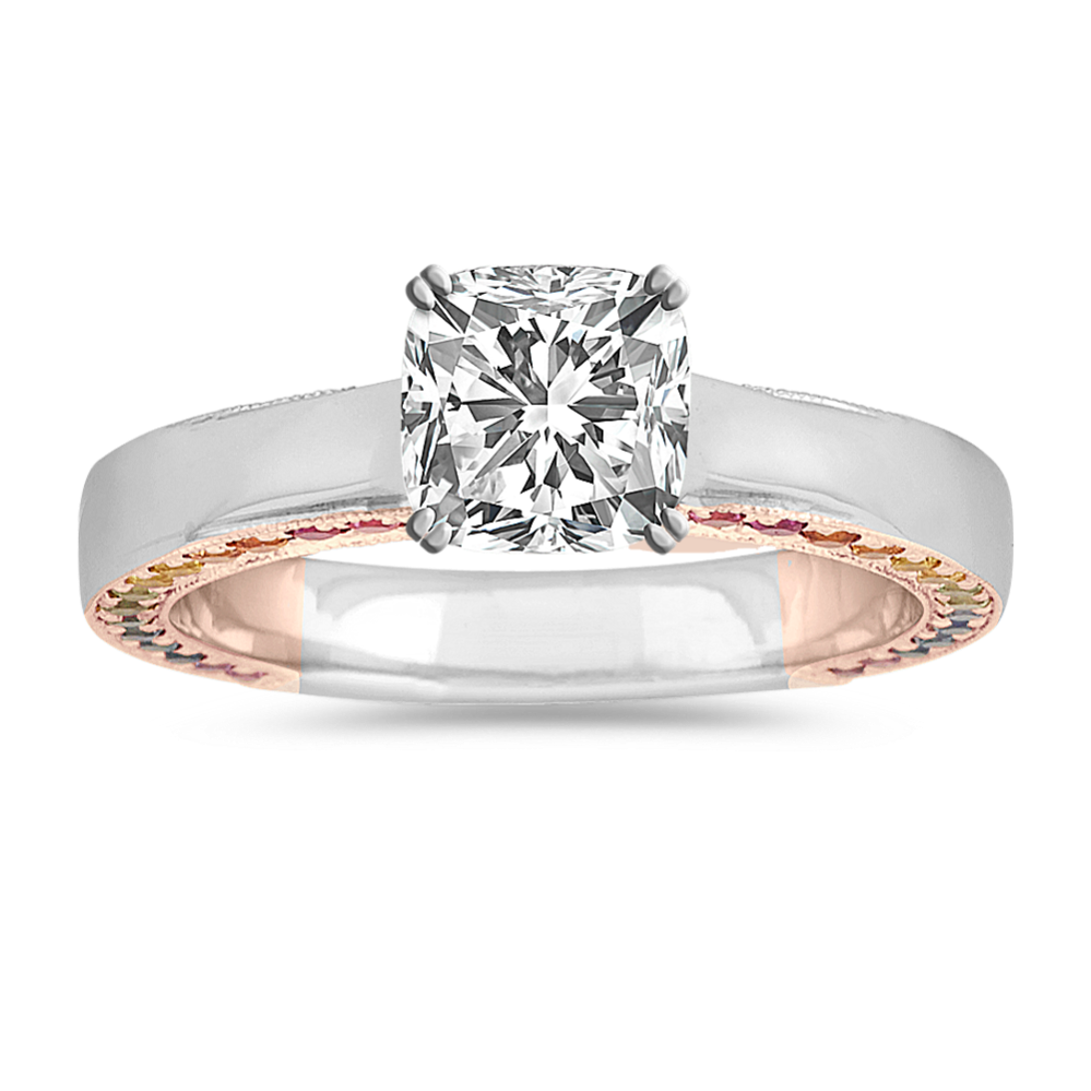 Rainbow diamond shop engagement ring