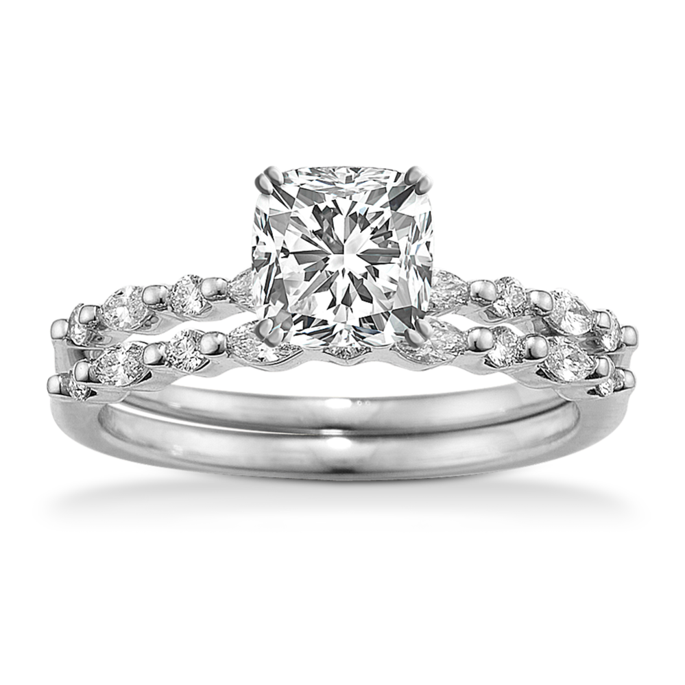 Privet 3/8 tcw Diamond Wedding Set in Platinum