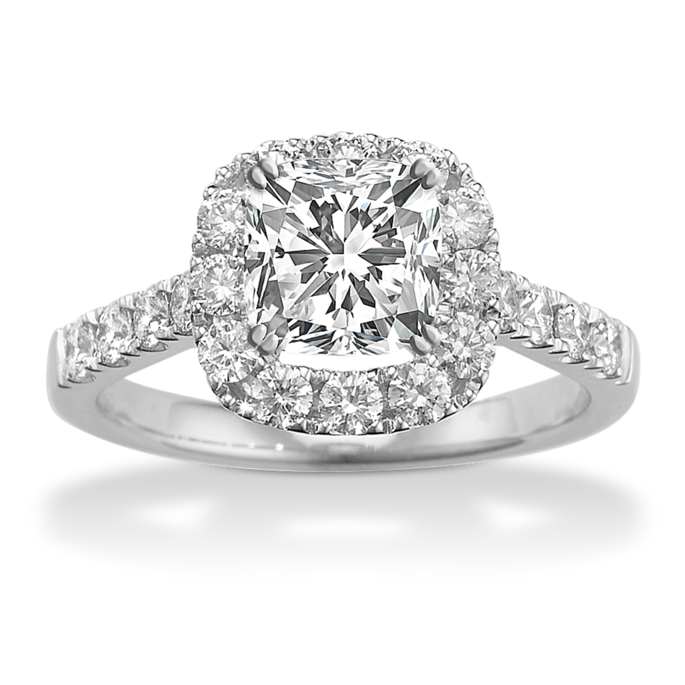 1.02 ct. Natural Diamond Engagement Ring in White Gold