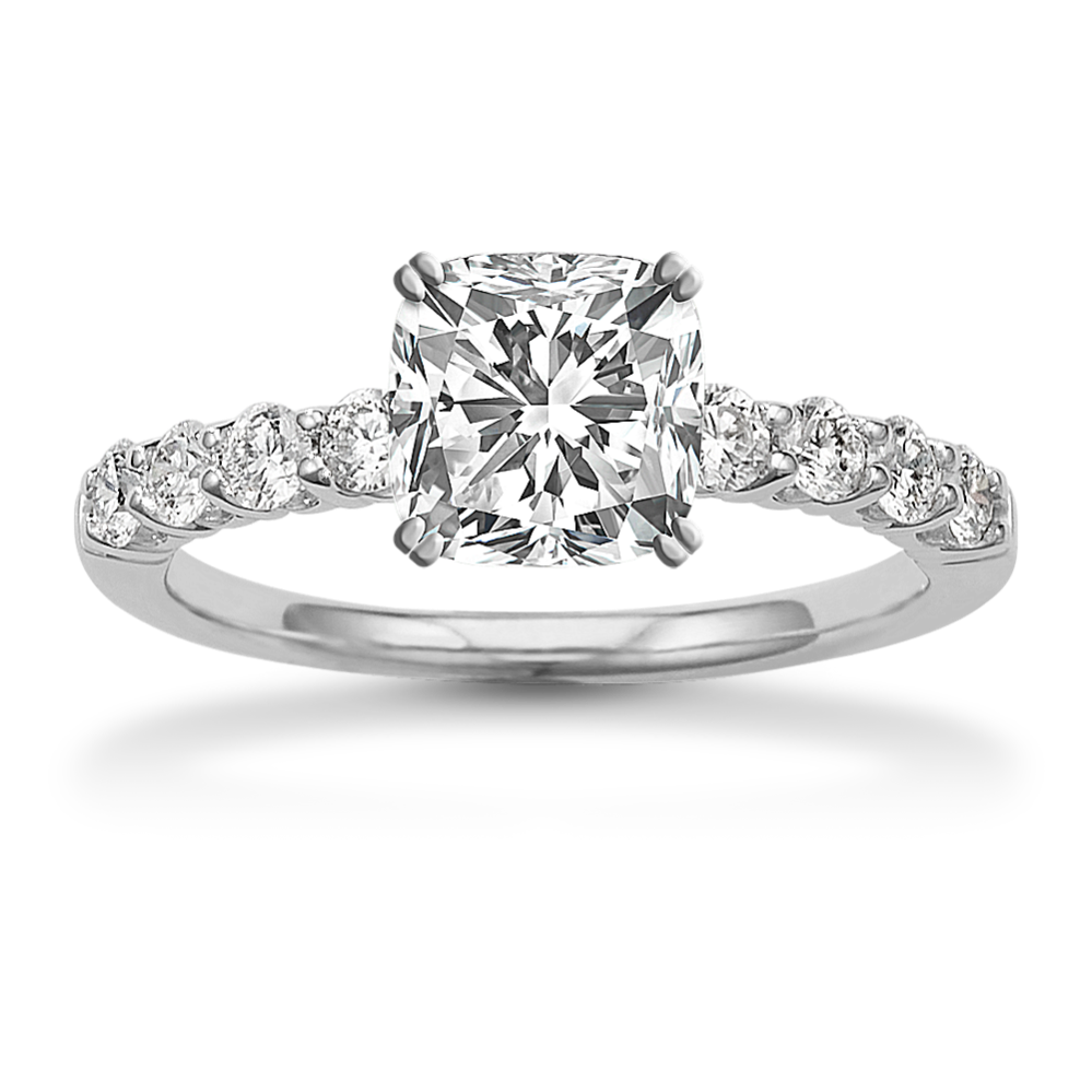 1.01 ct. Natural Diamond Engagement Ring in White Gold