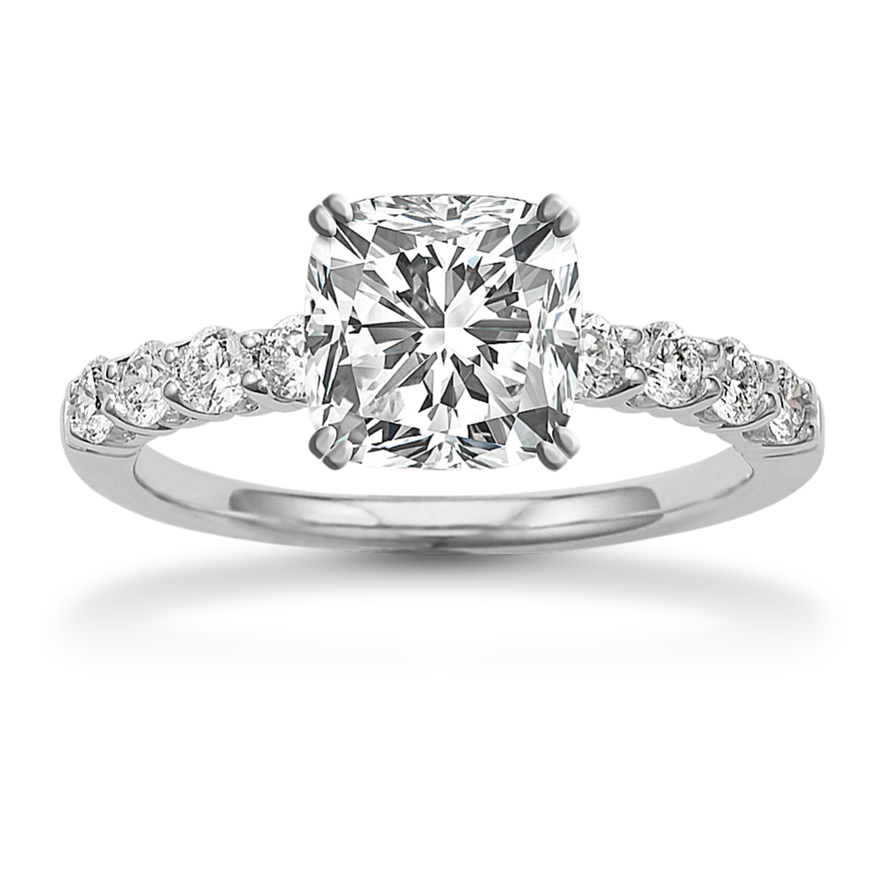 1.33 ct. Natural Diamond Engagement Ring in White Gold