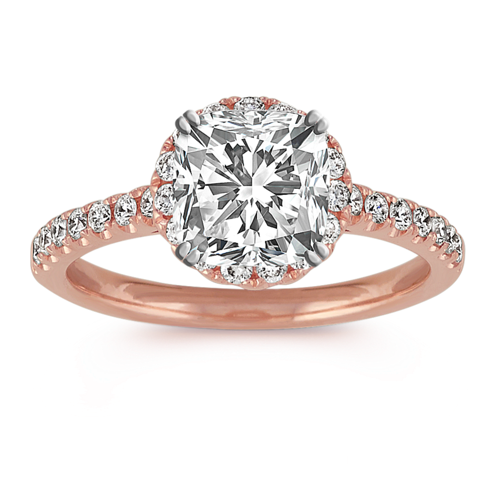 Vista Halo Engagement Ring for 0.50 ct Round