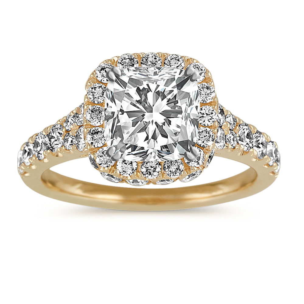 Masquerade Halo Engagement Ring (Cushion)