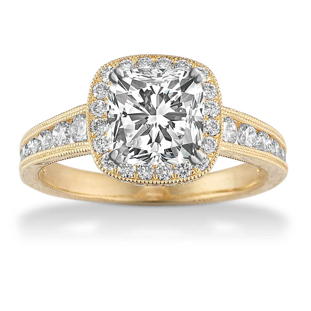 Sausalito Halo Engagement Ring