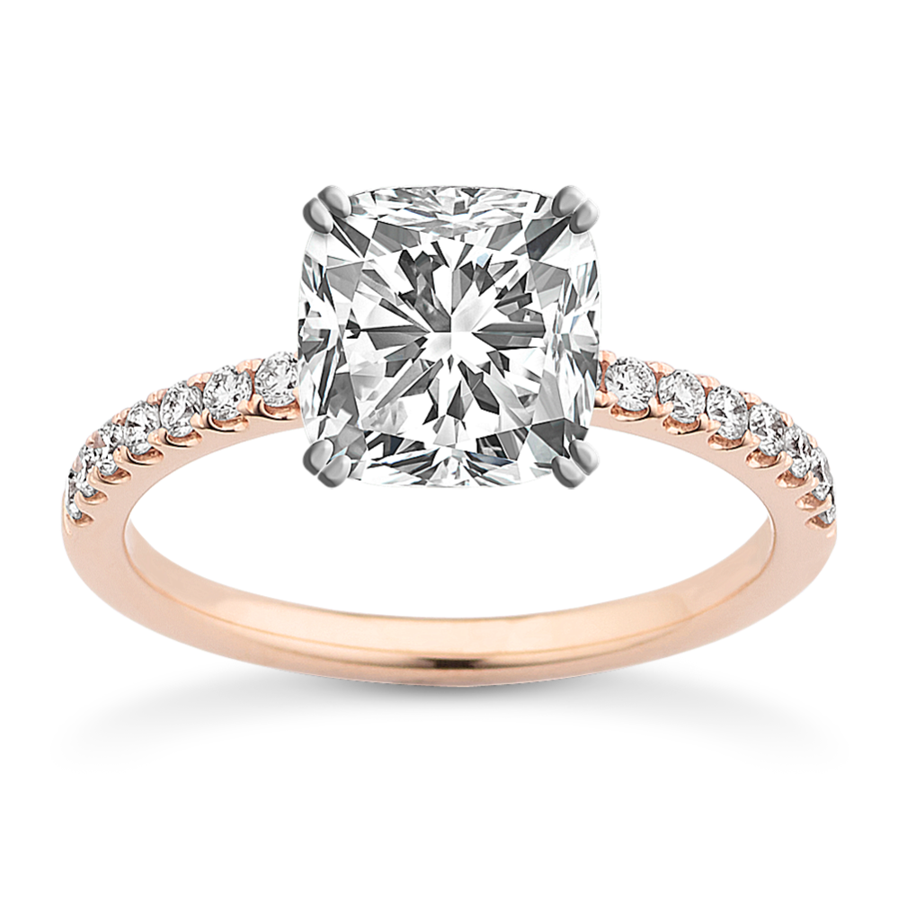 1.58 ct. Lab-Grown Diamond Engagement Ring in Rose Gold