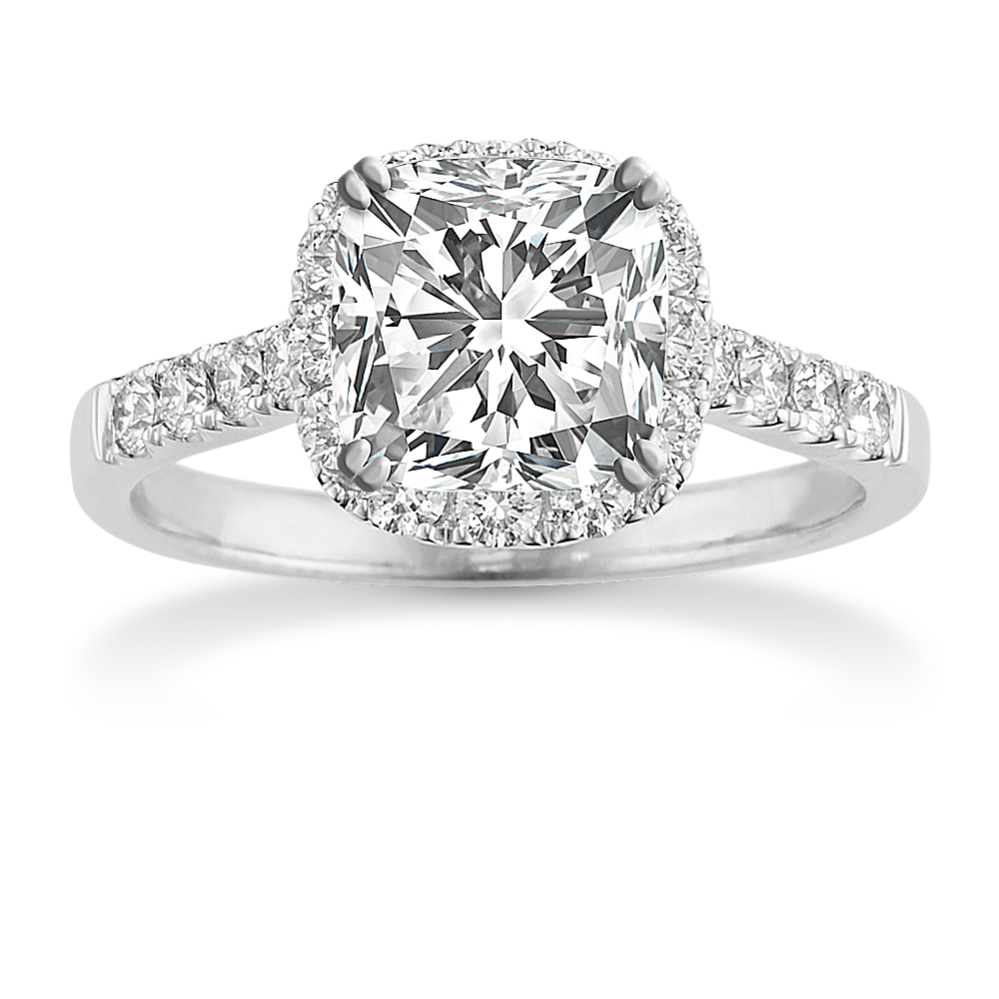 Sandrine Halo Engagement Ring