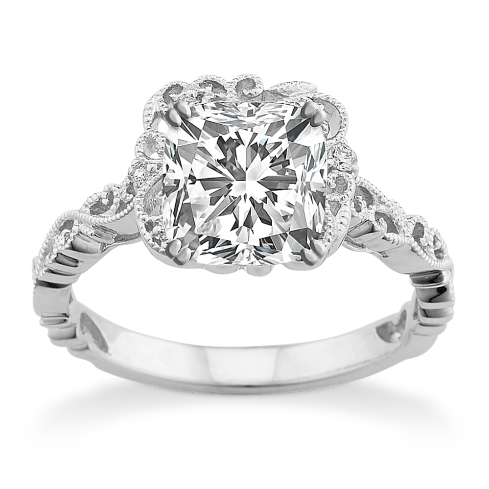 Vineyard Halo Engagement Ring