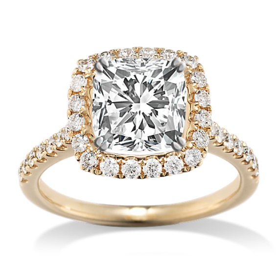 Vista Halo Engagement Ring for 1.75 ct Cushion