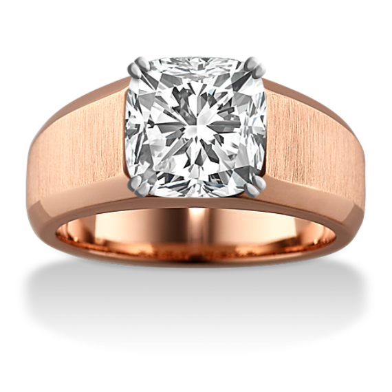 Mens Engagement Ring in 14K Rose Gold