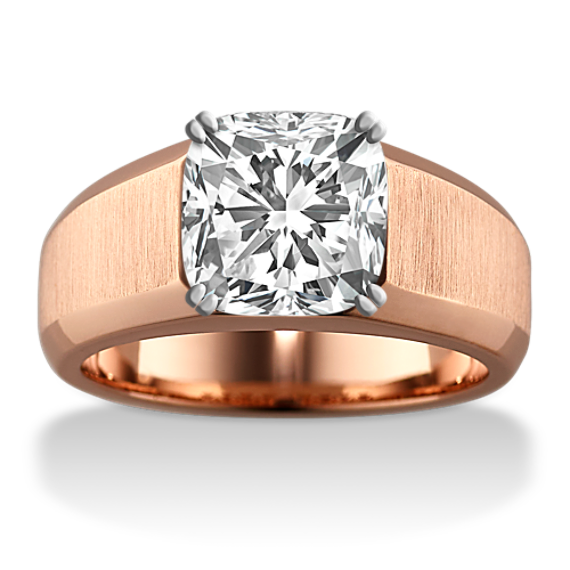 Mens Engagement Ring in 14K Rose Gold