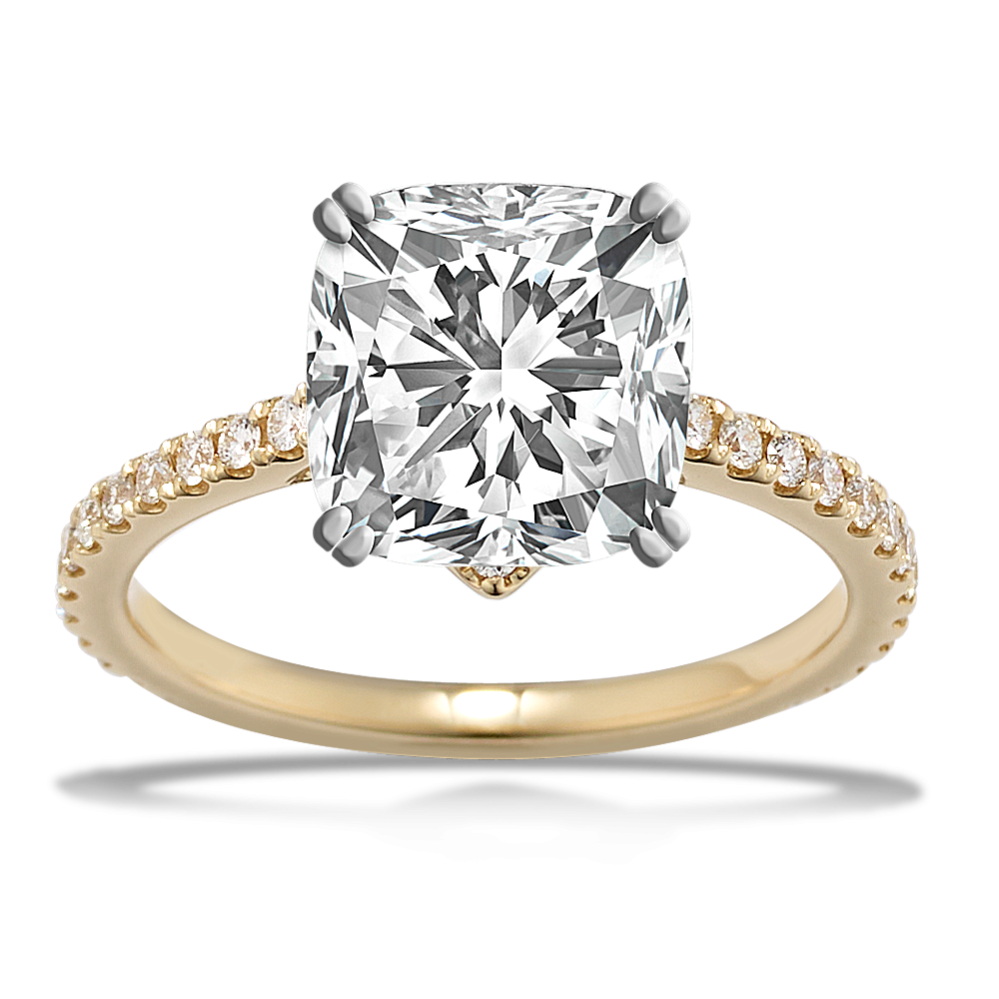 Ella Halo Engagement Ring for 0.35 ct Pear