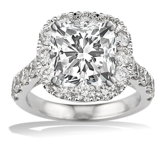 round diamond with cushion halo