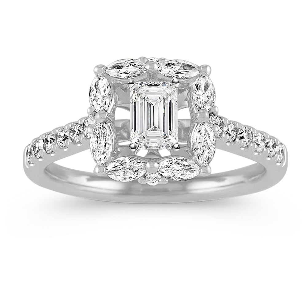 Jubilee Diamond Halo Engagement Ring