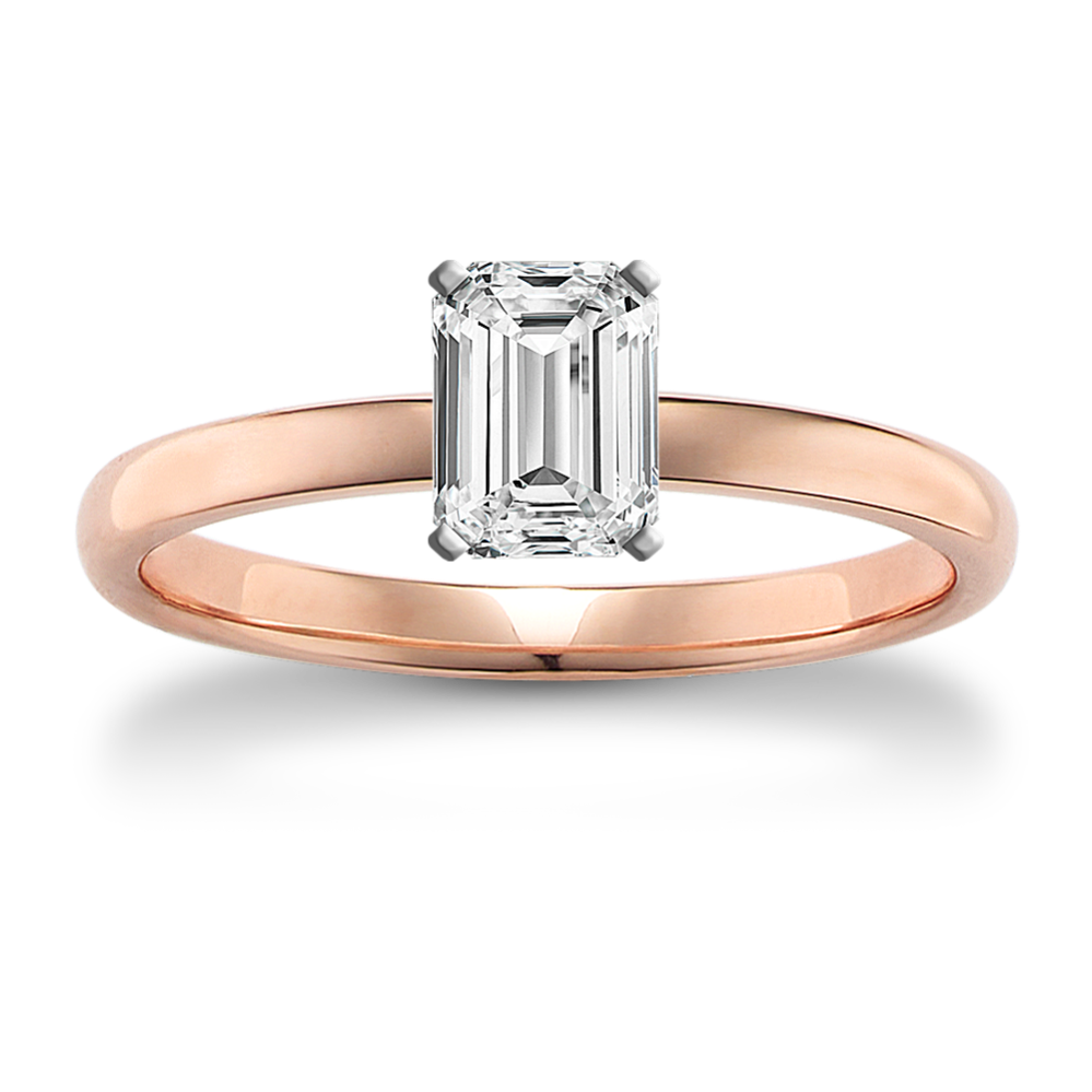 0.61 ct. Natural Diamond Engagement Ring in Rose Gold