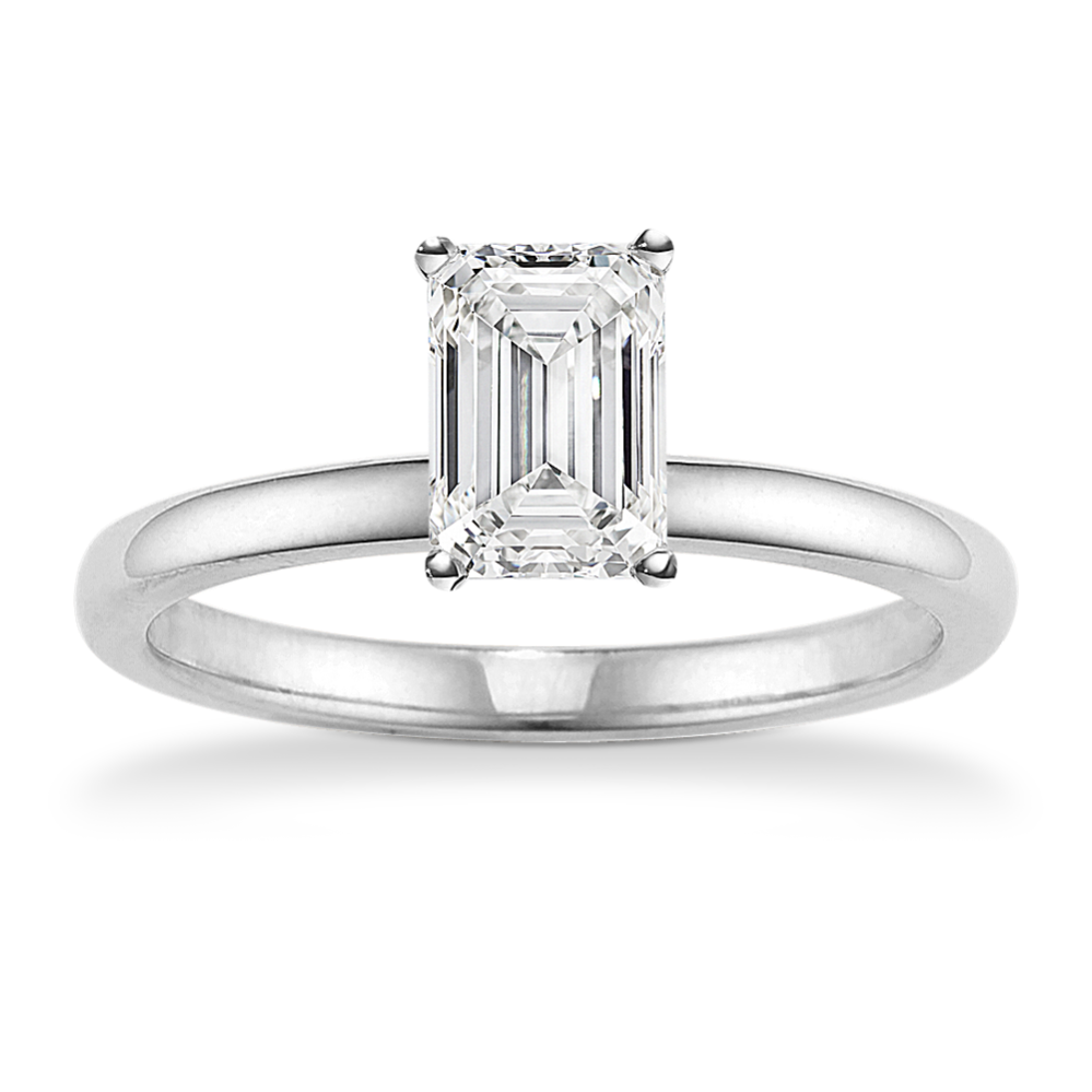 0.9 ct. Natural Diamond Engagement Ring in White Gold