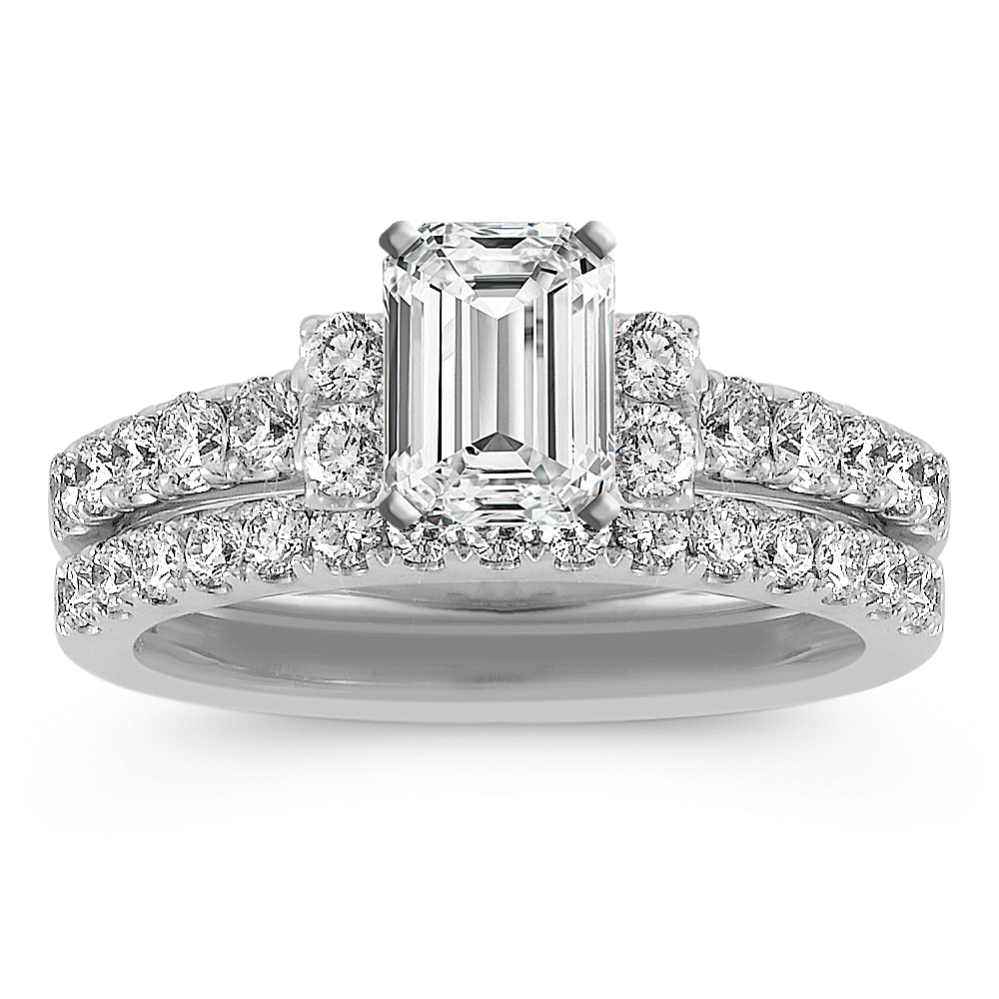 Round Diamond Wedding Set