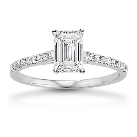 Melody Cathedral Engagement Ring in Platinum