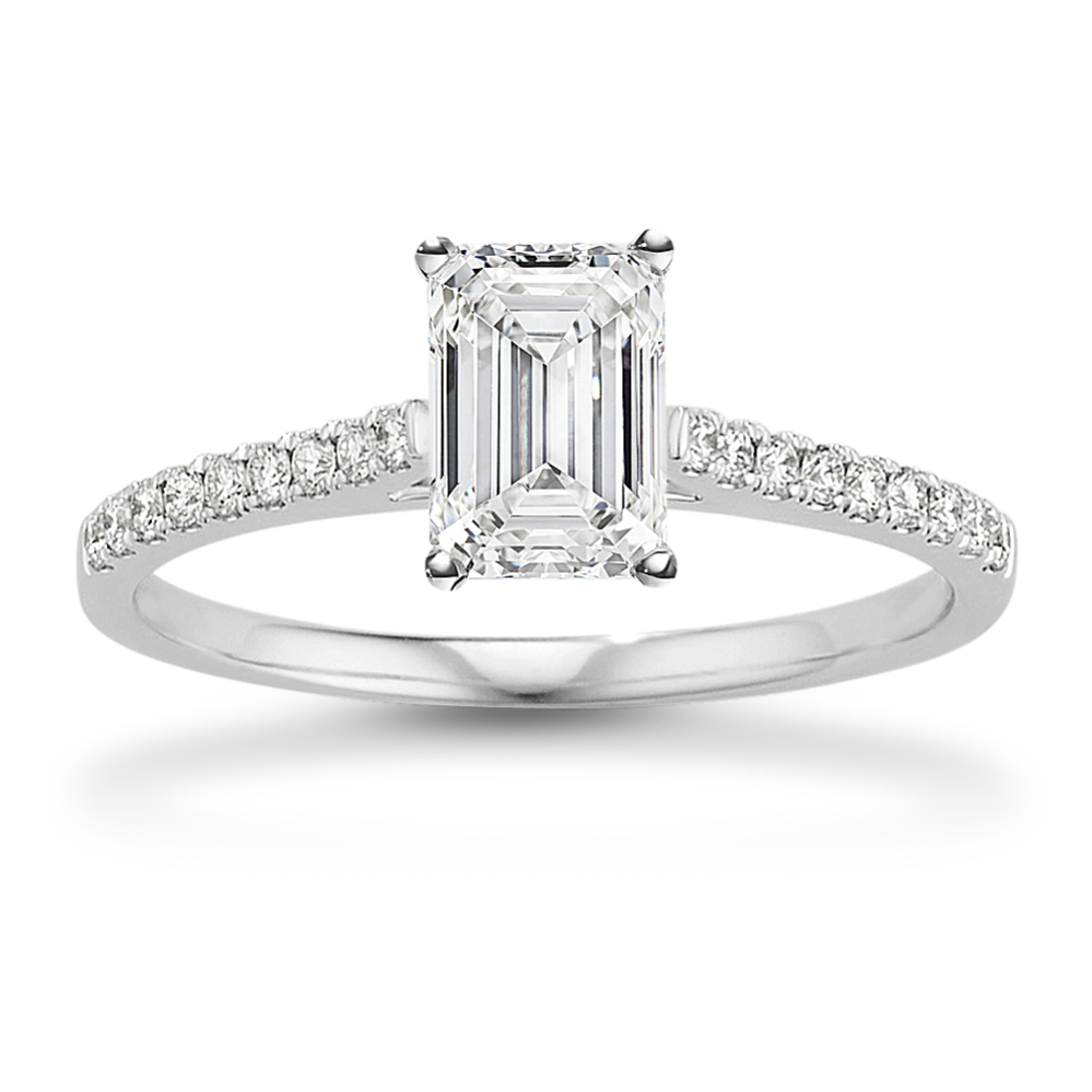 Melody Cathedral Engagement Ring in Platinum