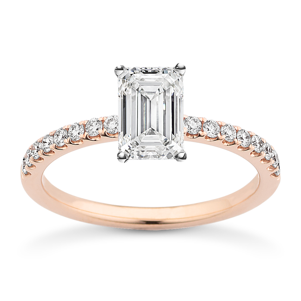 Vista Diamond Pave Engagement Ring