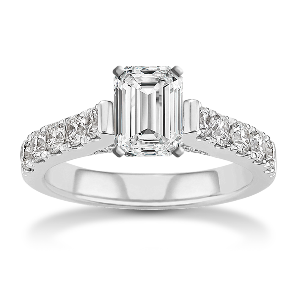 Crisscross Cathedral Engagement Ring