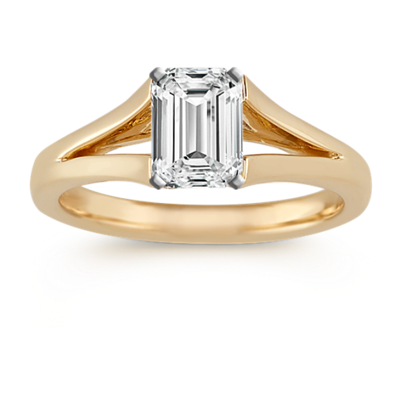 Classic Split Shank Cathedral Engagement Ring