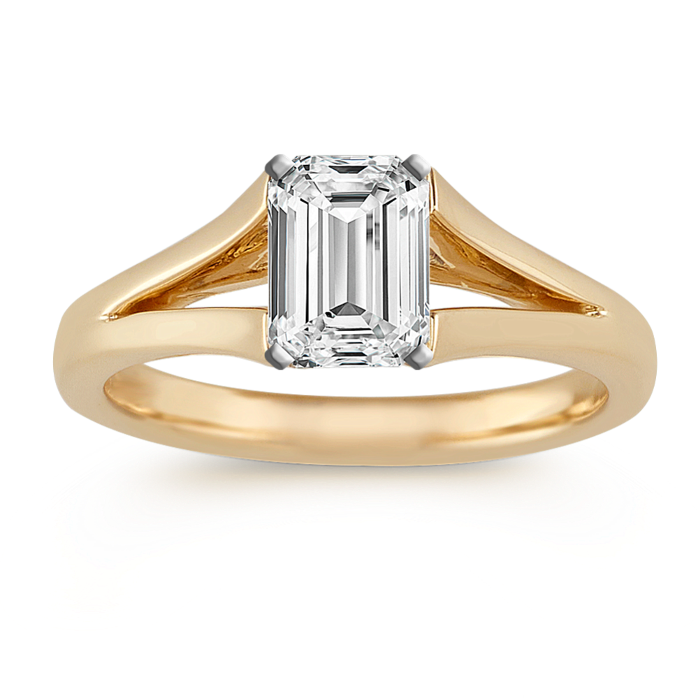 Classic Split Shank Cathedral Engagement Ring