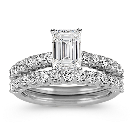 Trellis Wedding Set in Platinum