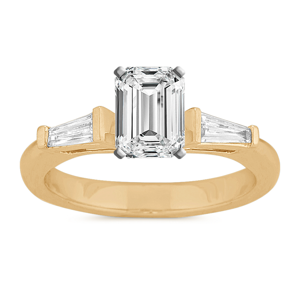 Baguette Diamond Three-Stone Engagement Ring | Shane Co.