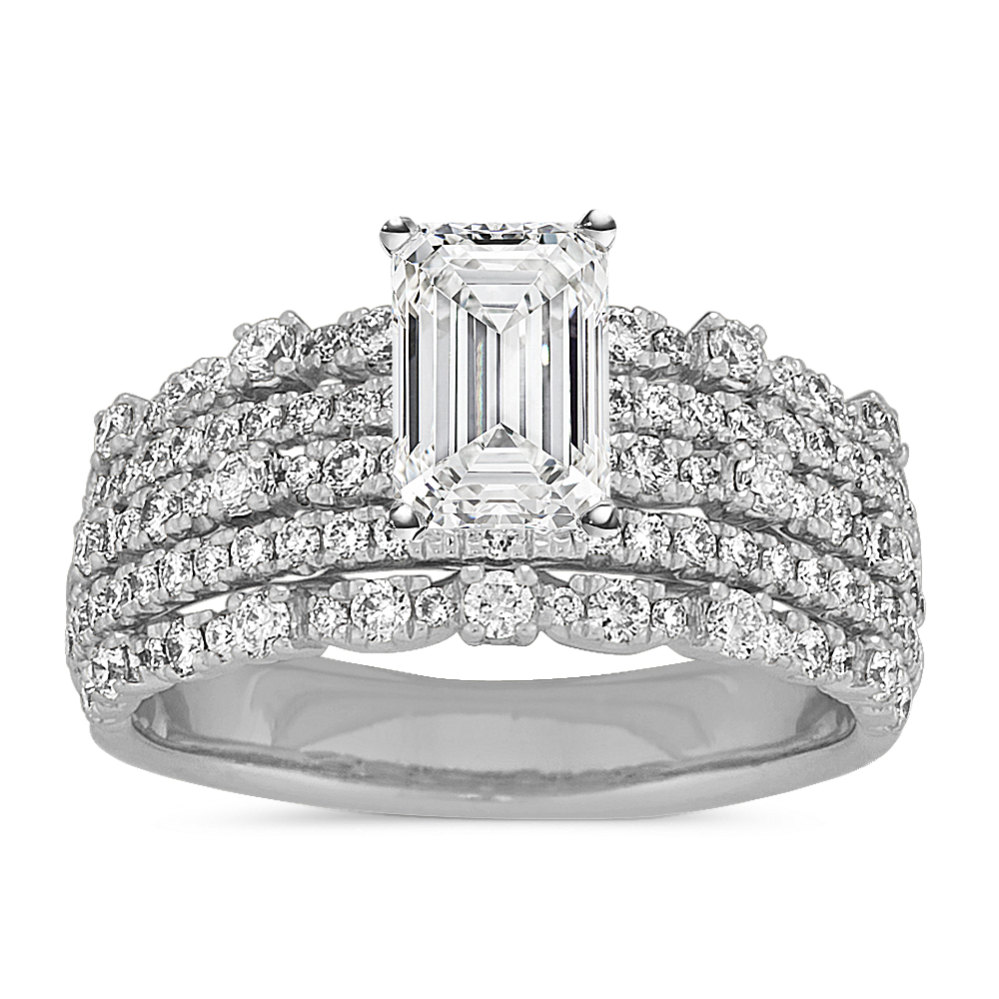 Harmony Diamond Engagement Ring in 14k White Gold