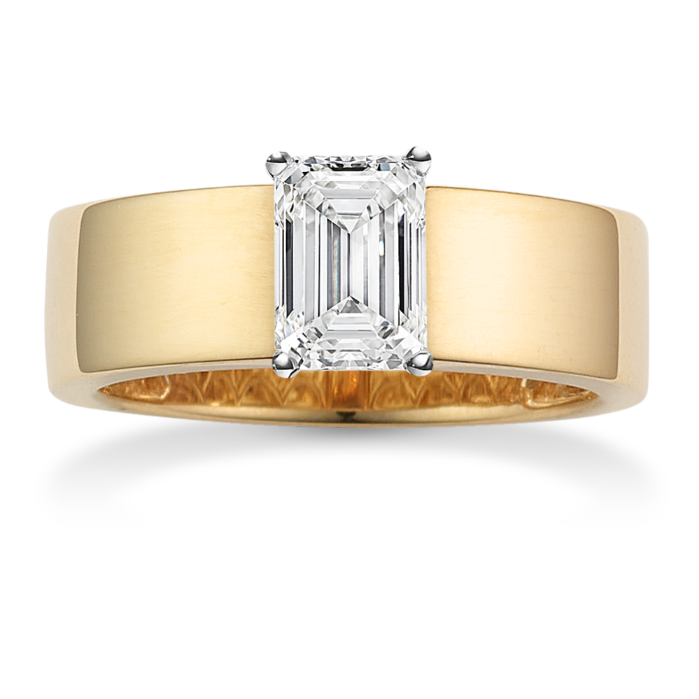 Cigar Band Engagement Ring