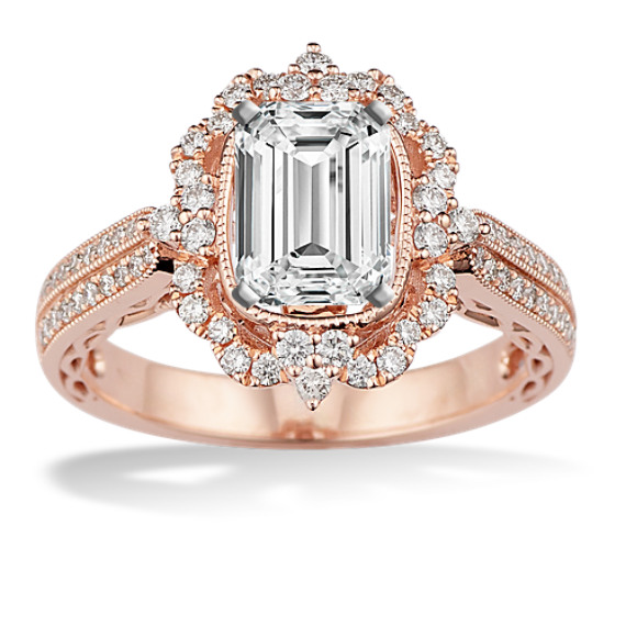 classic halo diamond engagement ring