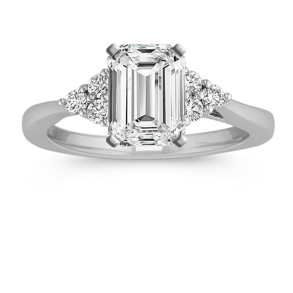 1.3 ct. Lab Grown Diamond Engagement Ring in White Gold Shane Co