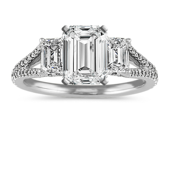 emerald cut diamond engagement rings