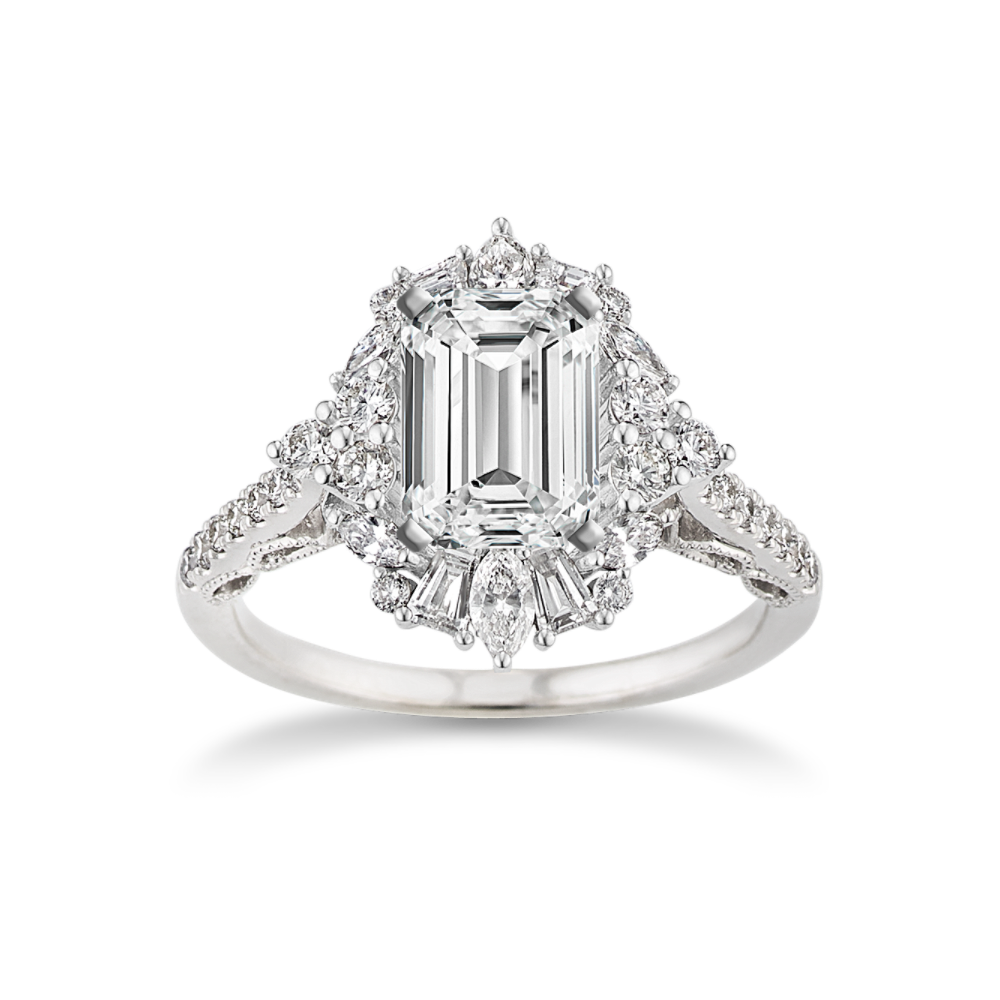 Charisma Natural Diamond Halo Engagement Ring