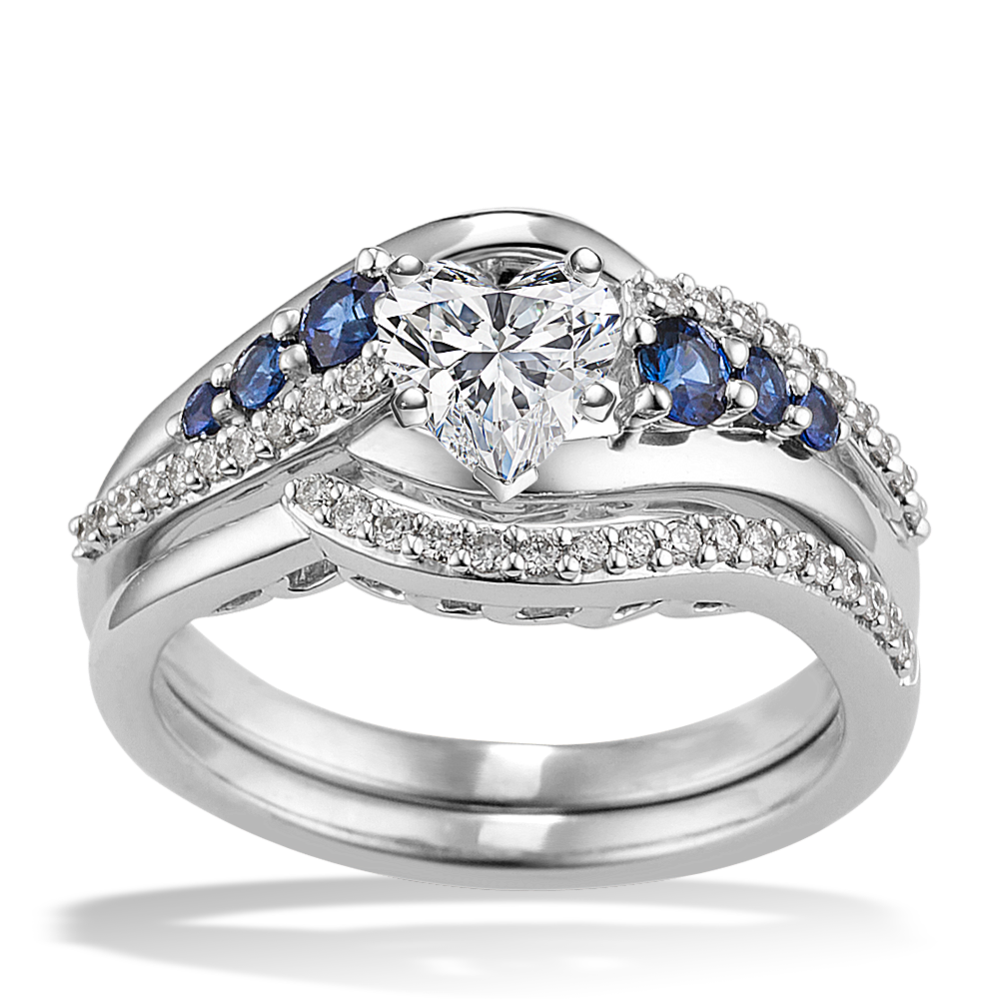 Daphne Sapphire & Diamond Wedding Set