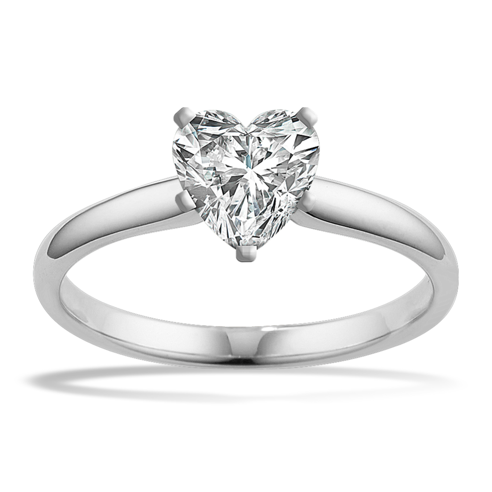 0.89 ct. Natural Diamond Engagement Ring in White Gold