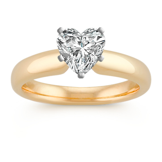 Solitaire 14k Yellow Gold Engagement Ring