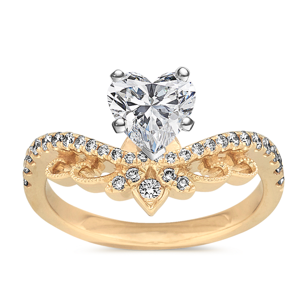 Odette Diamond Engagement Ring in 14K Yellow Gold