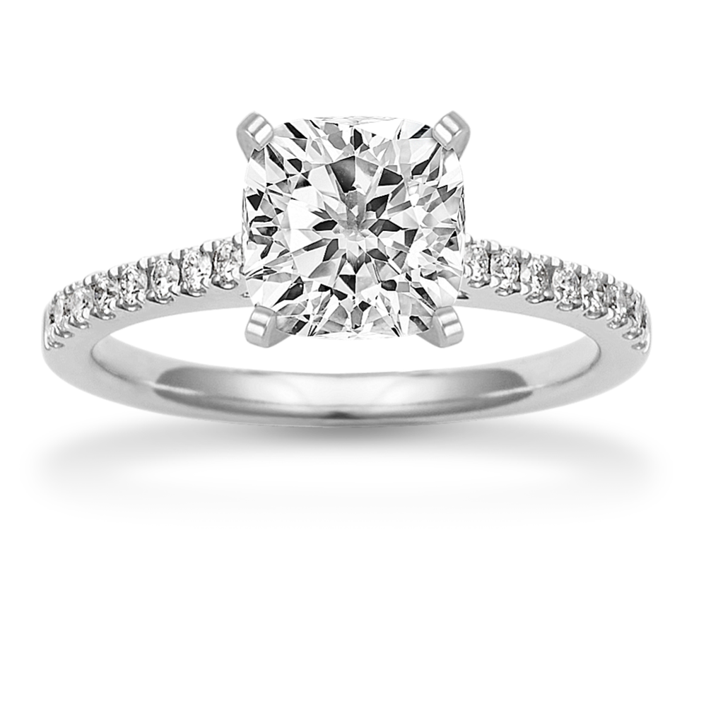 Melody Pave Cathedral Engagement Ring