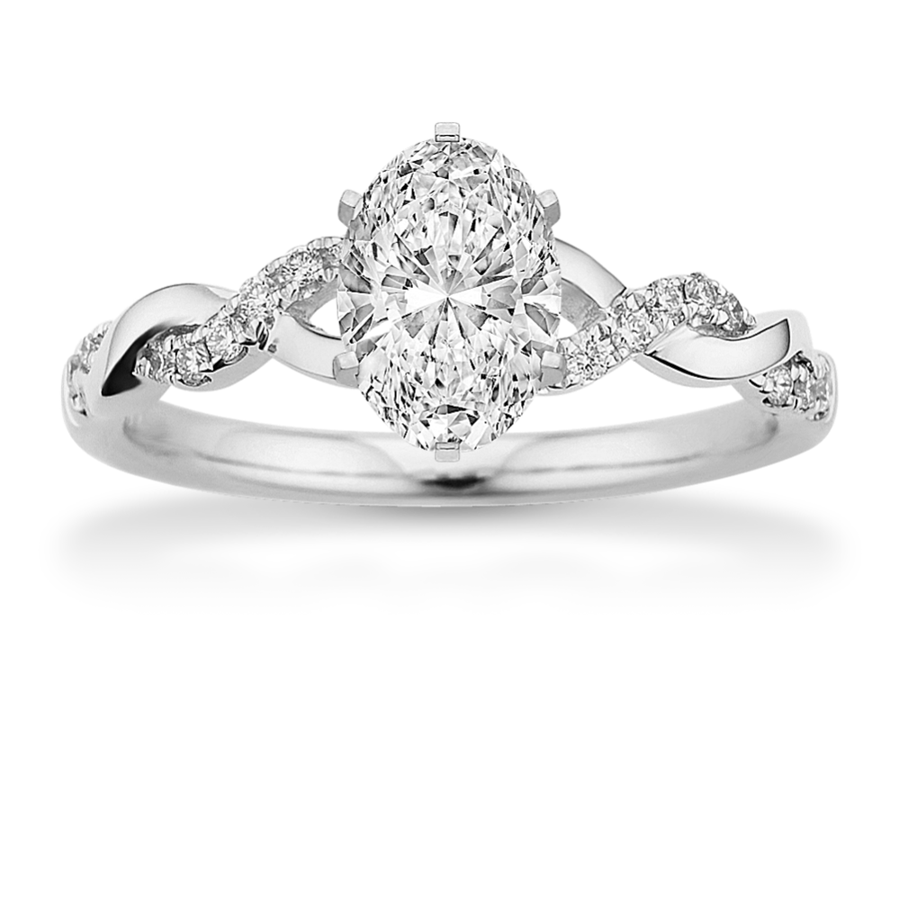 1.10 ct. Lab Grown Diamond Engagement Ring in White Gold Shane Co