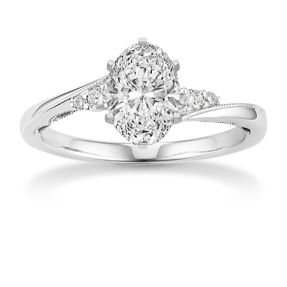 1.43 ct. Lab-Grown Diamond Engagement Ring in White Gold